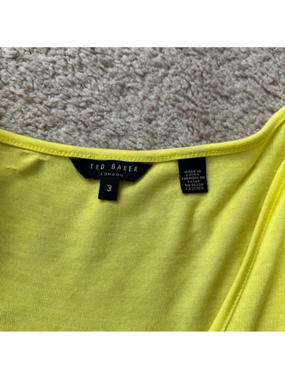 Yellow Ruffle Bow Shoulder Tank Top - Picture 4 of 4